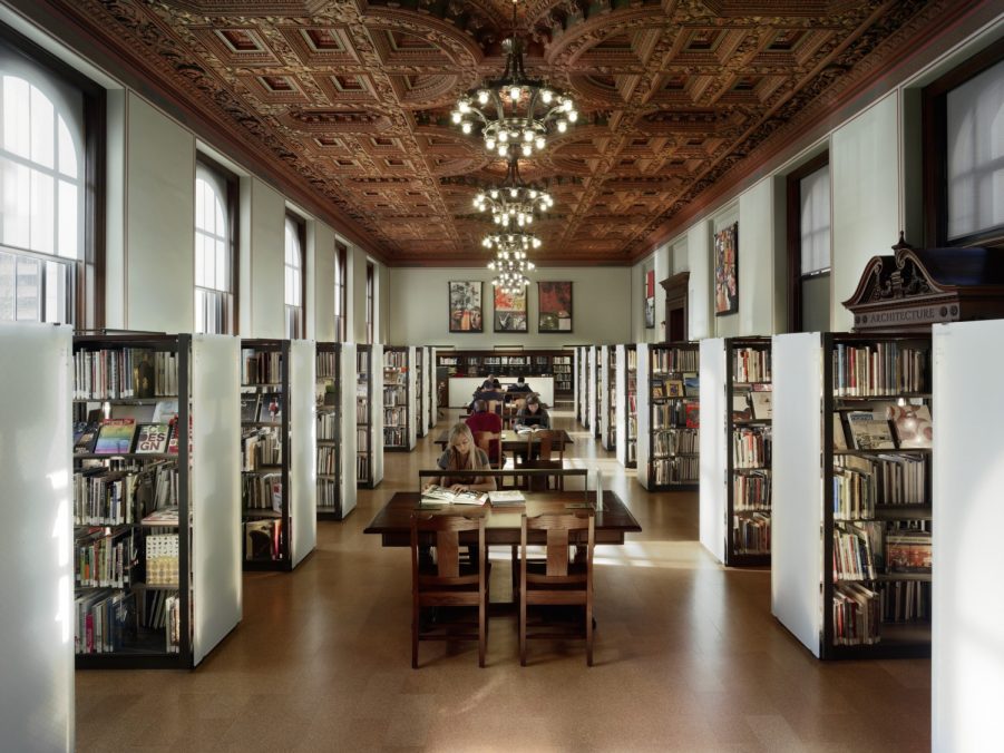 St. Louis Central Library book shelfs hallway